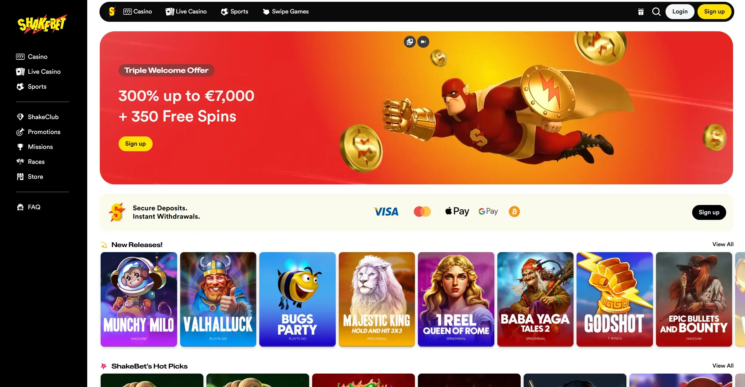 Welkom bij ShakeBet Casino image 3